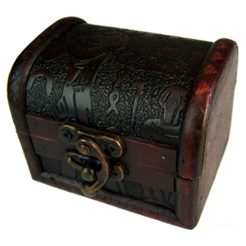 Handcrafted Colonial Style Trinklet Box - Egypt Embossed 5.5x6x9cm