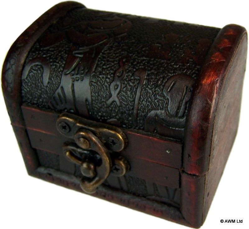 Handcrafted Colonial Style Trinklet Box - Egypt Embossed 5.5x6x9cm