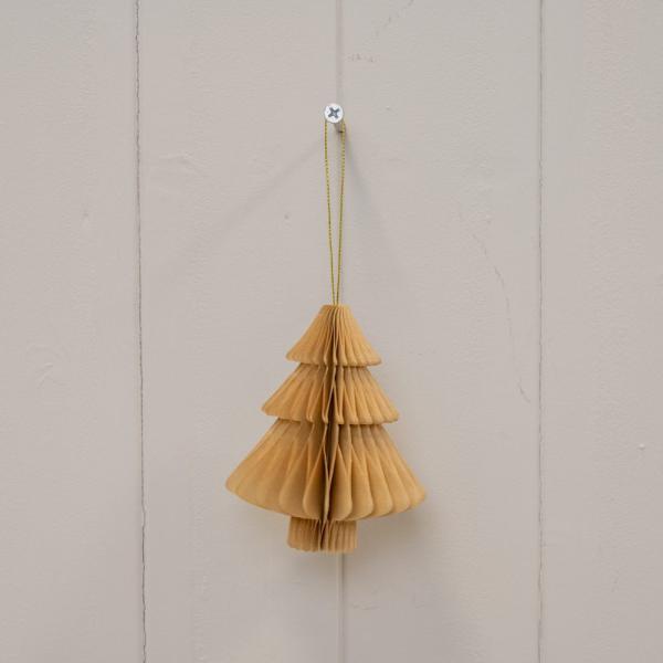 Set of 3 Caramel Tree Bauble