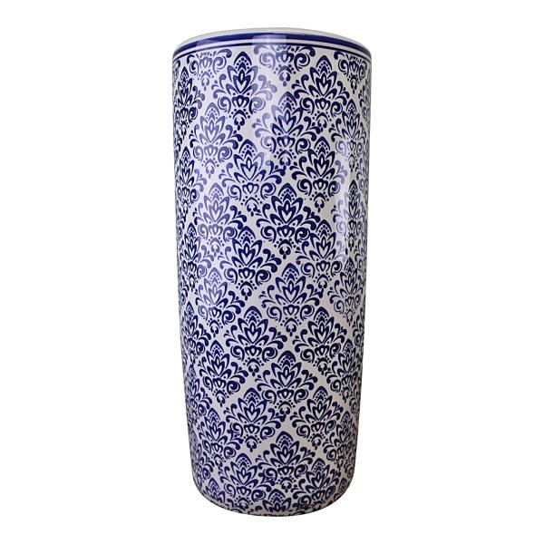 Umbrella Stand  Vintage Blue & White Pattern Design