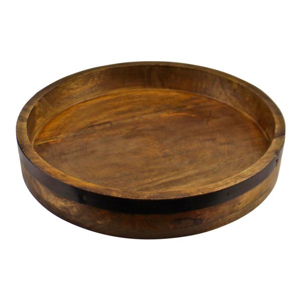 Mango Wood Circular Serving Tray  38cm