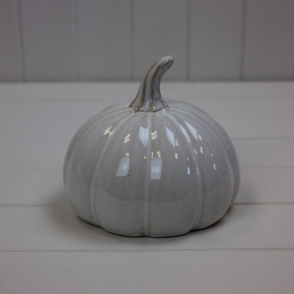 Glazed Ceramic Pumpkin D15.8xH13.6cm  Weight-660g