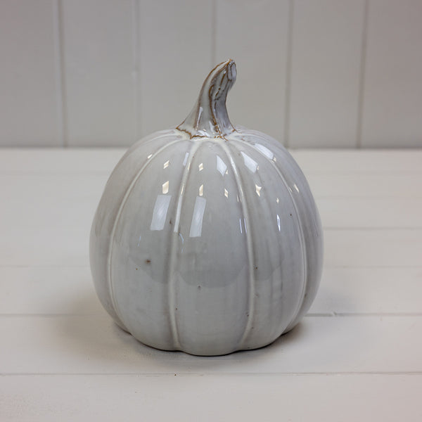 Glazed Ceramic Pumpkin W15.2xD15.2xH17.3cm  Weight-825g