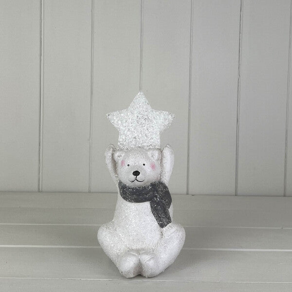 Ceramic Bear deco with light  size L10.5xW7.5 xH14