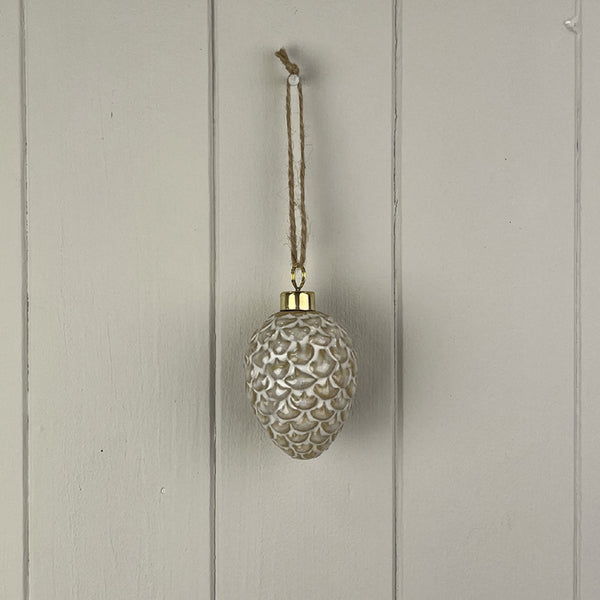 Glazed Ceramic Hanging Pinecone Decoration L5xD5xH8.5cm  Weight-66g