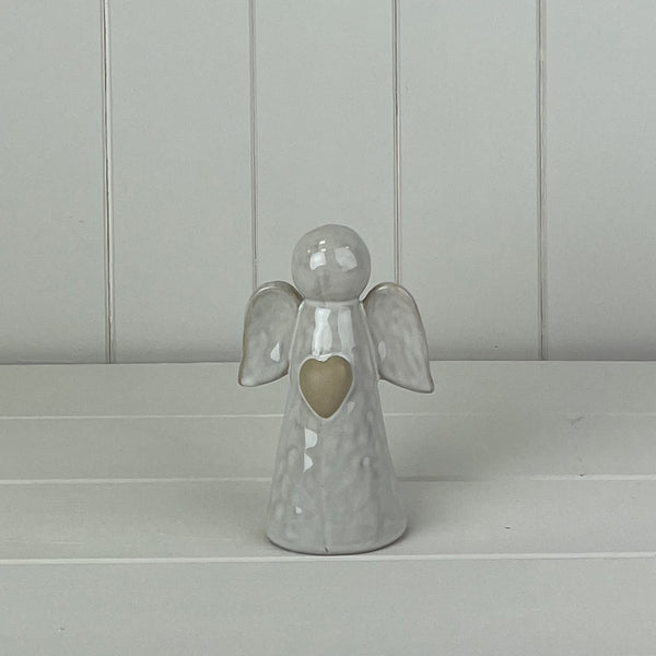 White Ceramic Angel Ornament L9xD6.5xH13.5cm  Weight-214g