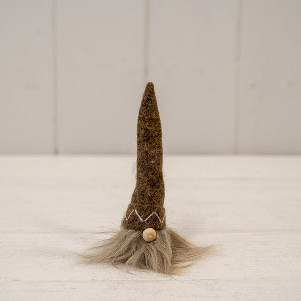 Fabric Gonk with Tall Brown Hat (11cm)