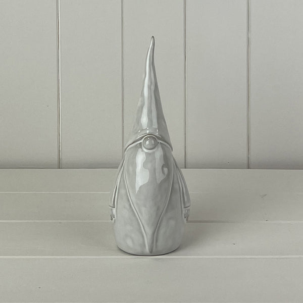 Glazed Ceramic Gonk Ornament with Textured Detail L7.9xD7.3xH21.5cm  Weight-324g