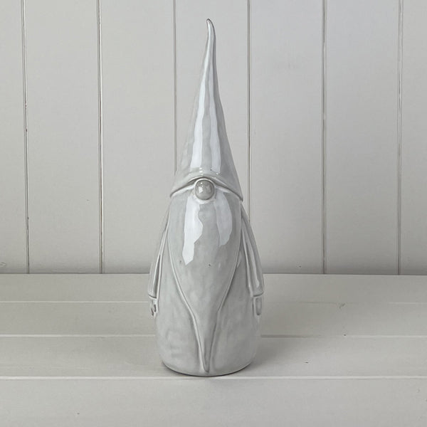 Glazed Ceramic Gonk Ornament with Textured Detail L8.8xD9.6xH29.6cm  Weight-636g