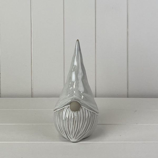 Glazed Ceramic Gonk Ornament with Textured Detail L9.5xD9xH19cm  Weight-368g