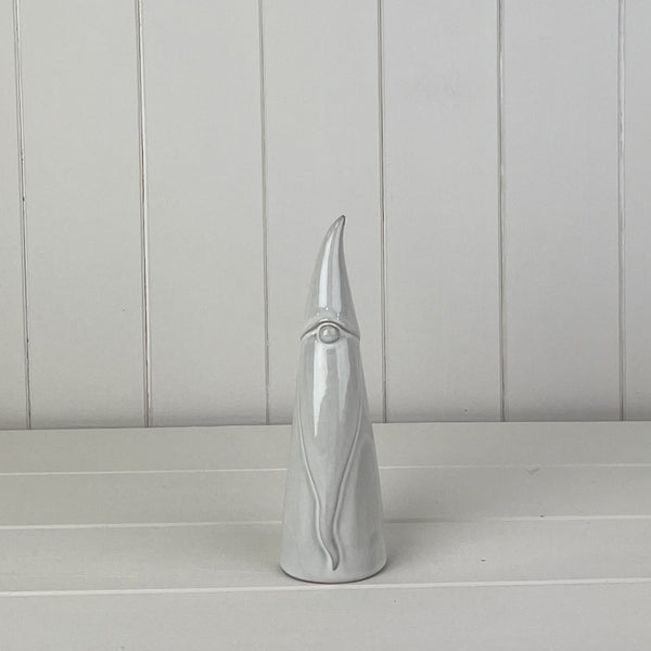 Glazed Ceramic Tall Gonk Ornament with Textured Detail L6xD6xH19cm  Weight-264g