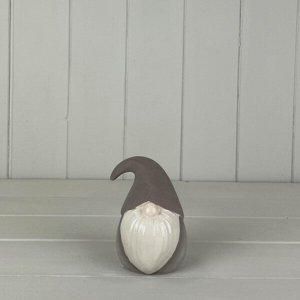 Grey Ceramic Gonk 7.2x7.4x10.2cm