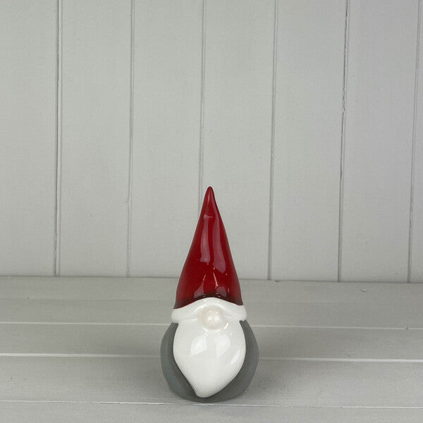 Grey/Red Ceramic Gonk 16cm