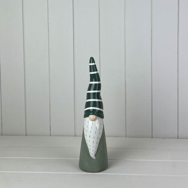 Light Green/White Ceramic Gonk Decoration L7.8xD8.1xH29.5cm  Weight-393g