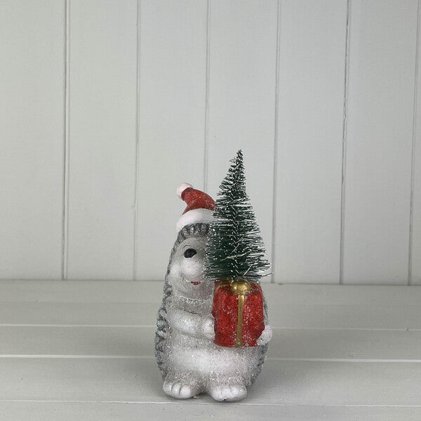 Ceramic hedgehog deco with light  size L9.5 xW9 xH16 Weight-27g