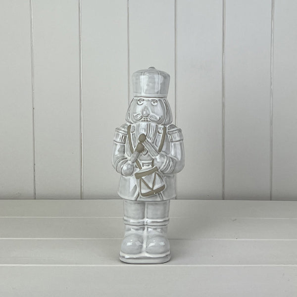 Glazed Ceramic Nutcracker Ornament With Textured Detail L10xD8.5xH25.5cm  Weight-742g