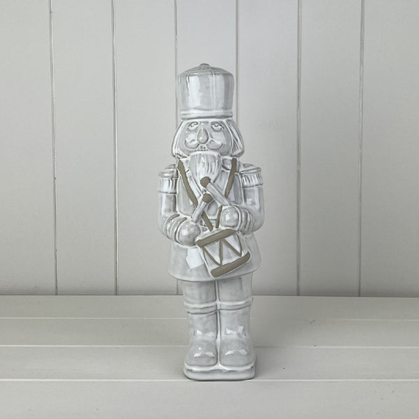 Glazed Ceramic Nutcracker Ornament With Textured Detail L11.5xD11.3xH32.5cm  Weight-1071g