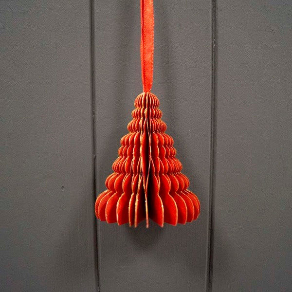 Hanging Handmade Red Tree Paper Decoration