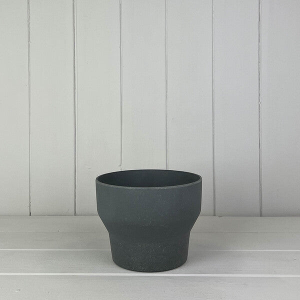 Earthy Anthracite Bamboo Minimalist Pot H11.2  D15cm  Weight-1540g