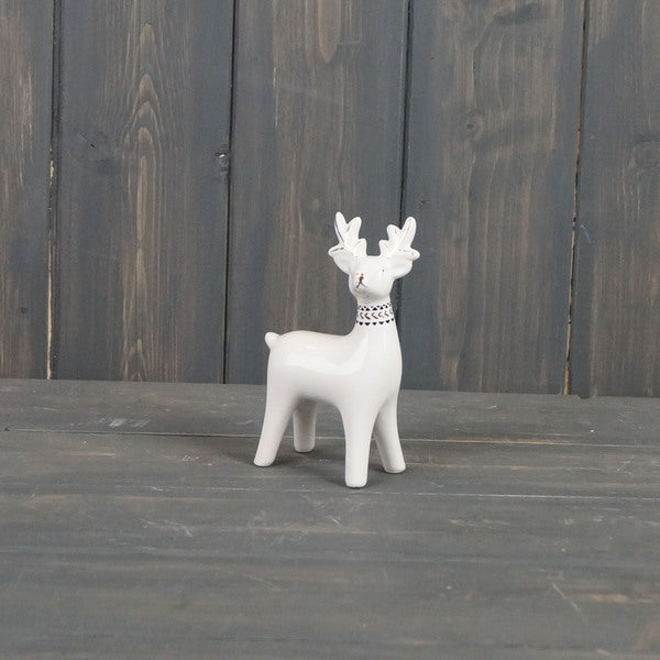 Ceramic standing reindeer deco  size 7.8*3.8*12cm