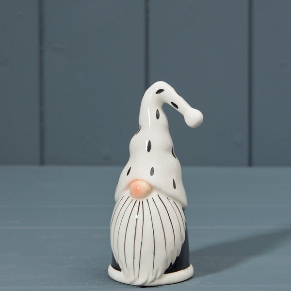 Black and White Ceramic Santa L6.2xD6.2xH12.3cm - 97g