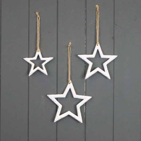 Hanging White Star 9.5x1x9.5cm