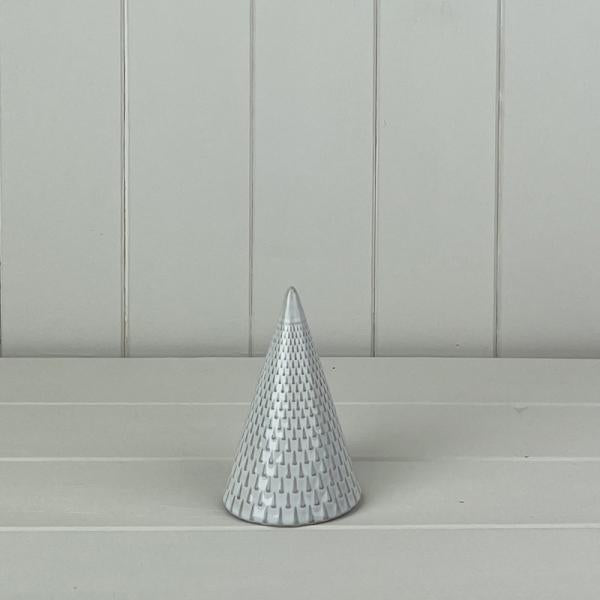 Glazed Ceramic Tree Ornament with Textured Detail L7.1xD7.1xH11cm  Weight-140g
