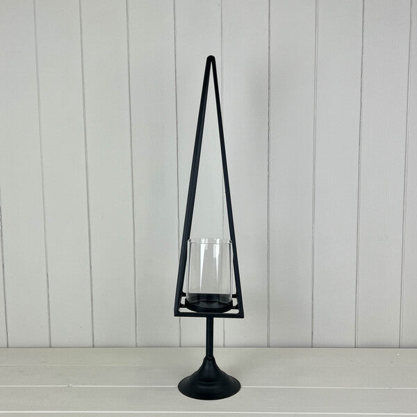 Black Metal Tree Tealight Decoration L13.5xD11xH53.5cm  Weight-819g