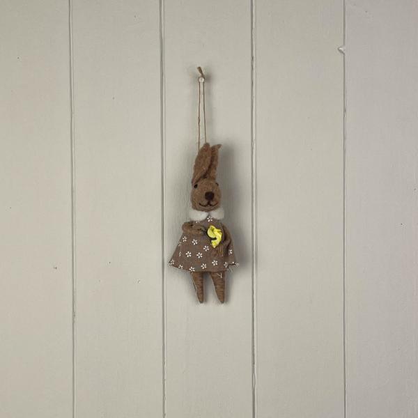 Hanging Wool Rabbit 14 cm