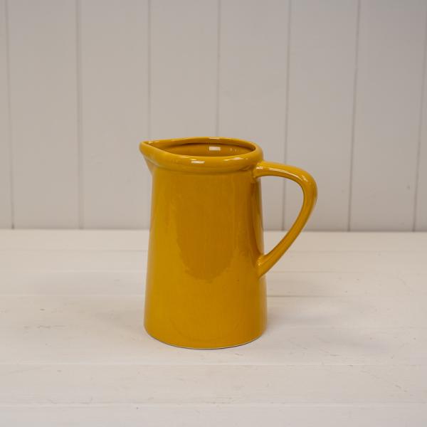 Large Burnt Yellow Ceramic Jug  TD10.5cm H18cm B14.5cm