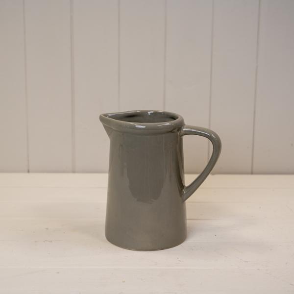Large Grey Ceramic Jug  TD10.5cm H18cm B14.8cm