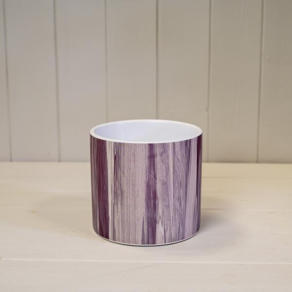 Grey Wood Grain Pot TD13.8cm H12.5cm L13.8cm W13.8cm Weight-138g
