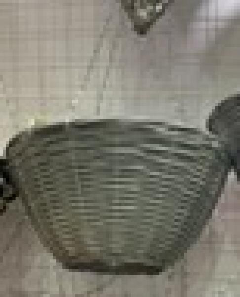 35cm PP Rattan Grey Round Hanging Basket TD35cm H17cm B14cm