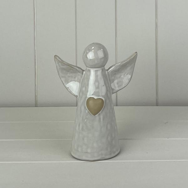 White Ceramic Angel Ornament L13.5xD8xH18cm  Weight-373g