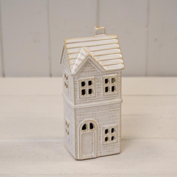 Small Glazed Ceramic LED Townhouse. 6 Hour Timer