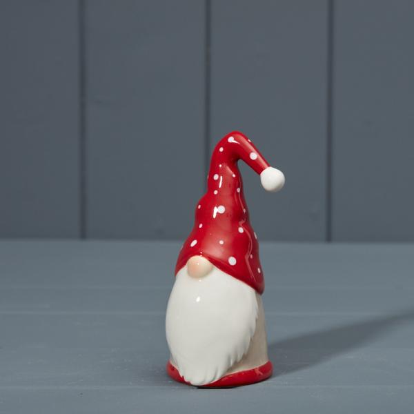 Red and White Ceramic Santa L6.2xD6.2xH12.3cm