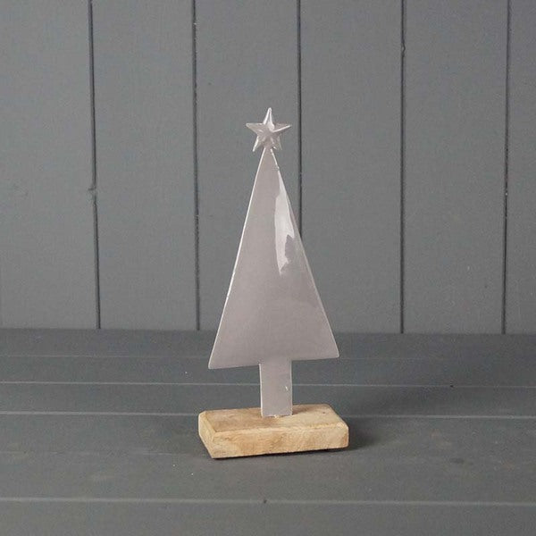 Grey Enamelled Tree L7.5xW5xH17.5cm