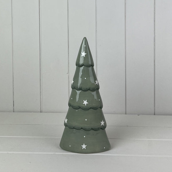 Light Green Ceramic Tree Decoration L12.5xD6xH26.8cm  Weight-316g