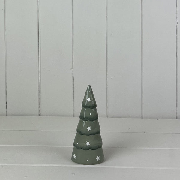 Light Green Ceramic Tree Decoration L6.4xD4.1xH14.8cm  Weight-105g