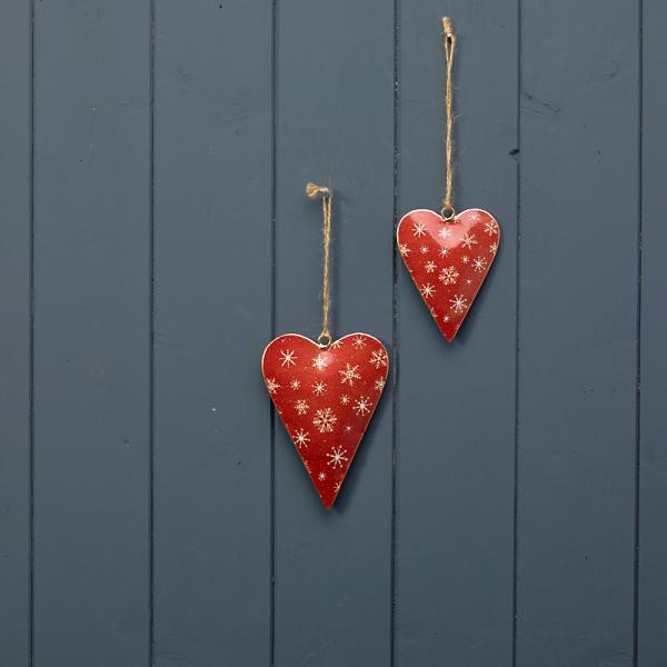 Hanging Red Heart 7.5x1x10cm
