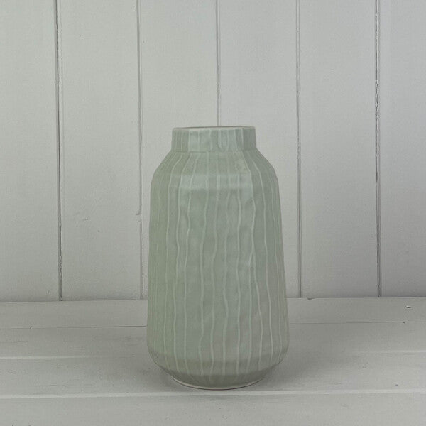 Glazed Pistachio Vase (19.5cm) H19.8cm D11.1cm