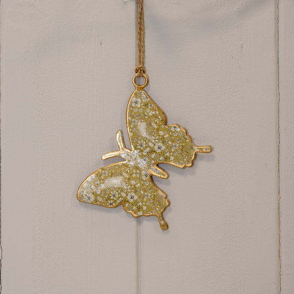 Light Green Hanging Butterfly 8cm