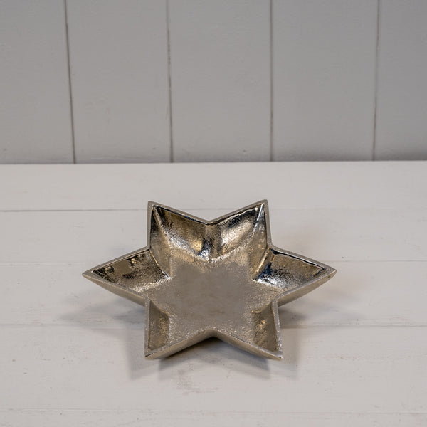 Silver Star Shape Plate 16.5x16.5x2.5cmÂ  Weight-246g