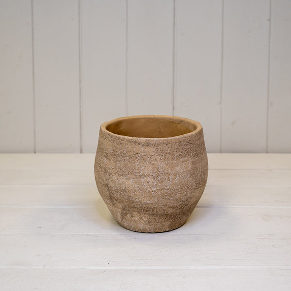 Grey Cement Planter TD15cm H13cm