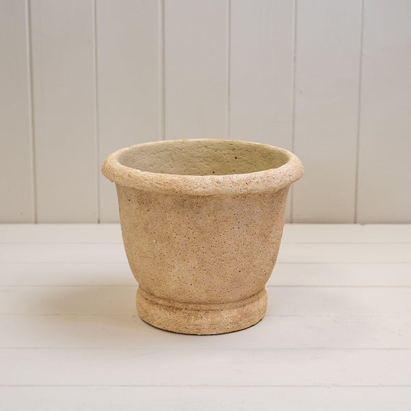 Round Clay Cement Urn Pot TD20xH17cm Weight-1751g