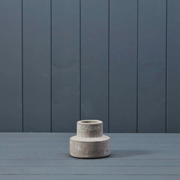 Cement Candle or Tealight Holder (8.5cm) TD(ext)6.5/(int)4.5 x BD10 x H3.5/8.5cm  Weight-860g