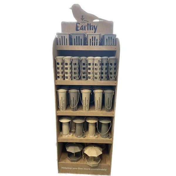 Earthy Bird Feeder Display H189.40cm189.4 x W61.8cm 61.8x D42.4cm (152cm display area)