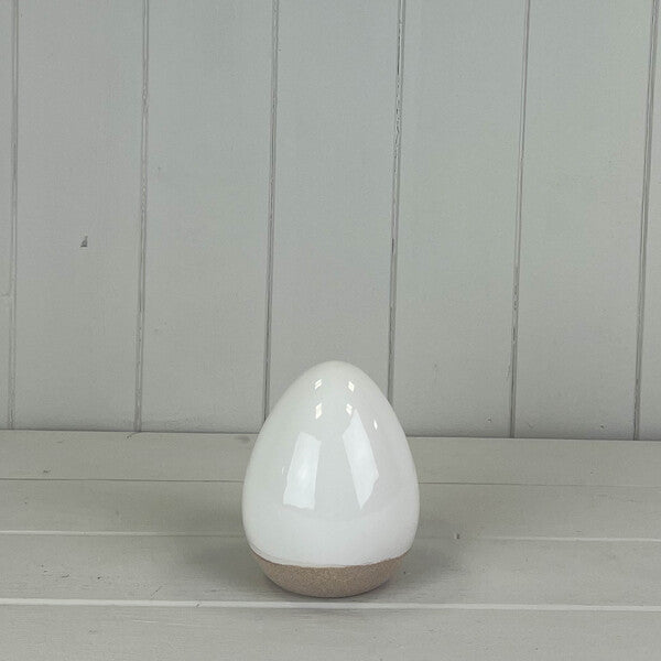 Ceramic White Egg H11.3cm Dia. 9cm  Weight-277g