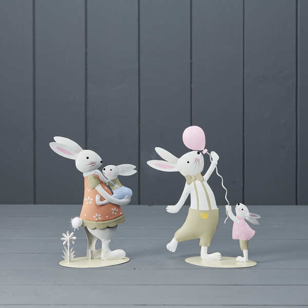 Mixed Metal Rabbits H19 W13 D6
