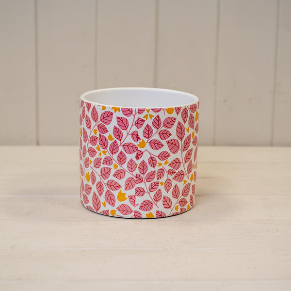 Pink Leaf Pot TD13.8cm H12.5cm L13.8cm W13.8cm Weight-138g